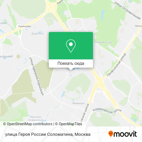 Карта улица Героя России Соломатина