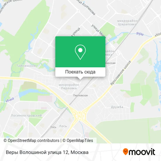 Карта Веры Волошиной улица 12