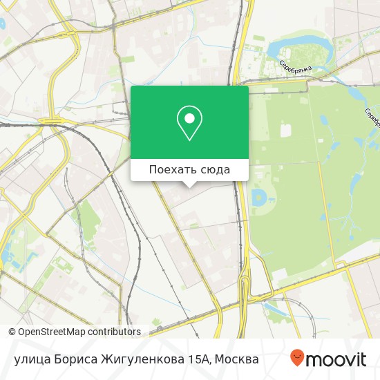 Карта улица Бориса Жигуленкова 15А