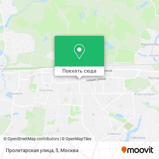 Карта Пролетарская улица, 5
