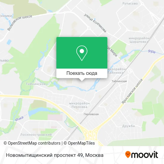 Карта Новомытищинский проспект 49