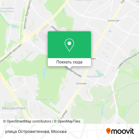Карта улица Островитянова