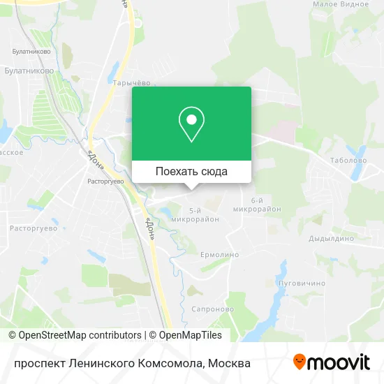 Карта проспект Ленинского Комсомола