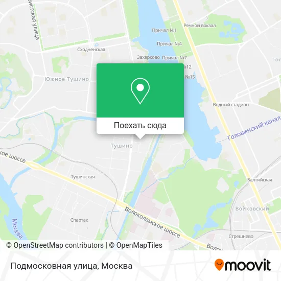 Карта Подмосковная улица