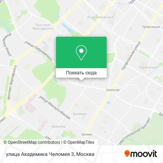 Карта улица Академика Челомея 3