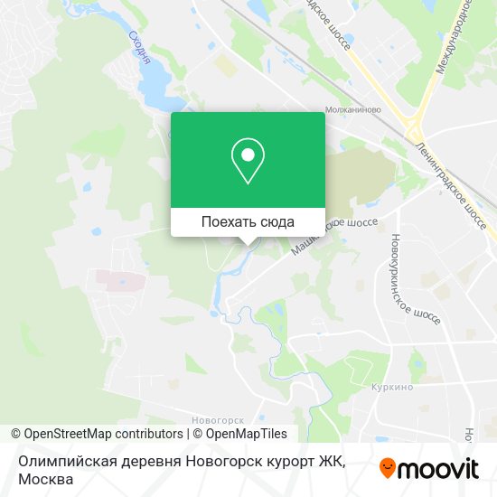 Карта Олимпийская деревня Новогорск курорт ЖК
