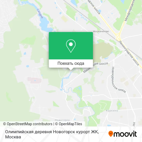 Карта Олимпийская деревня Новогорск курорт ЖК