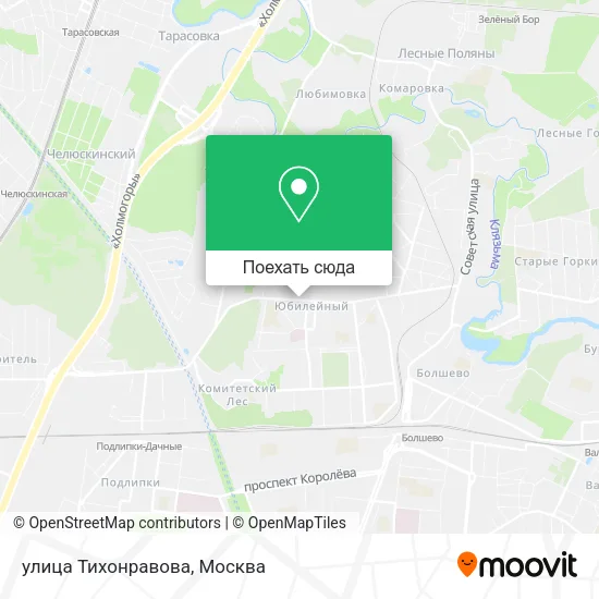 Карта улица Тихонравова