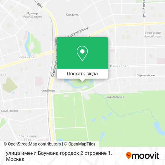 Карта улица имени Баумана городок 2 строение 1