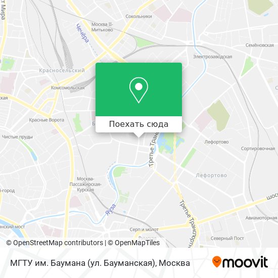 Карта МГТУ им. Баумана (ул. Бауманская)