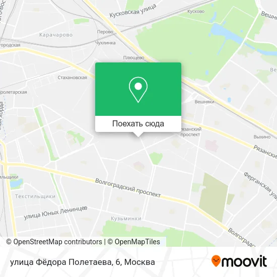 Карта улица Фёдора Полетаева, 6