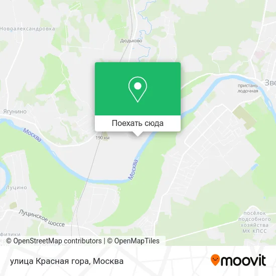 Карта улица Красная гора