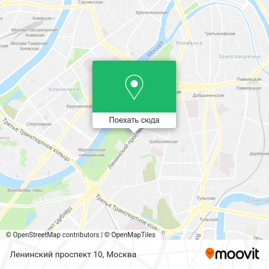 Карта Ленинский проспект 10