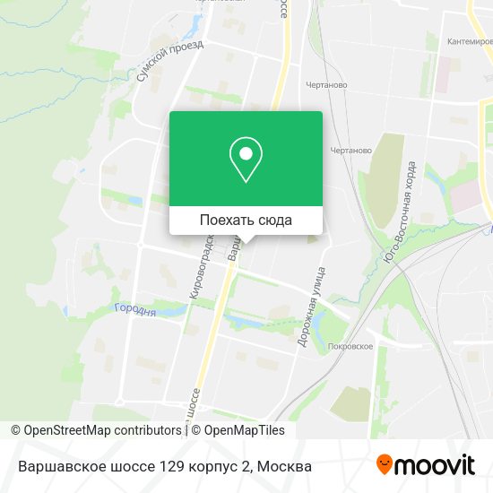 Карта Варшавское шоссе 129 корпус 2