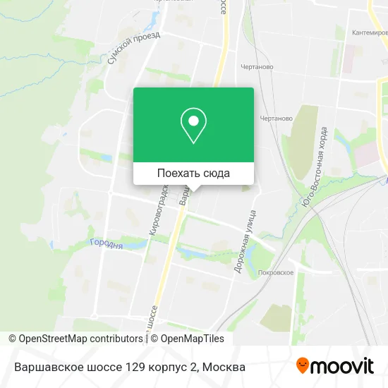 Карта Варшавское шоссе 129 корпус 2