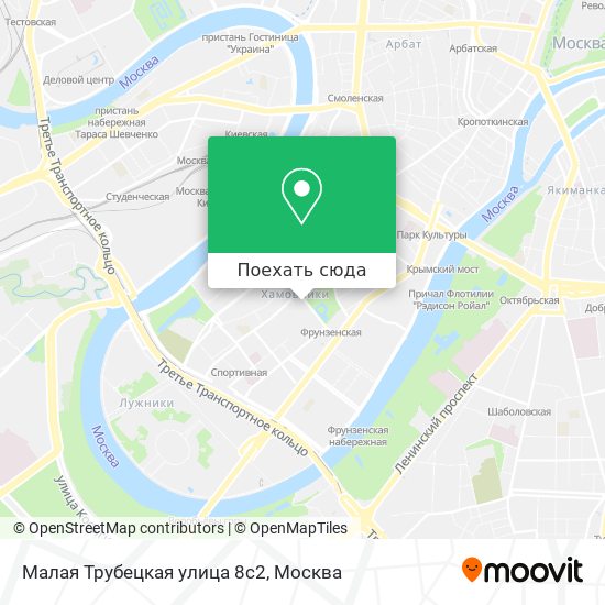 Карта Малая Трубецкая улица 8с2