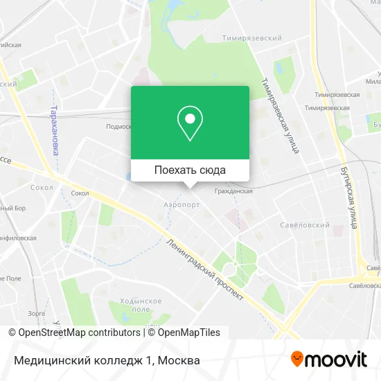 Карта Медицинский колледж 1