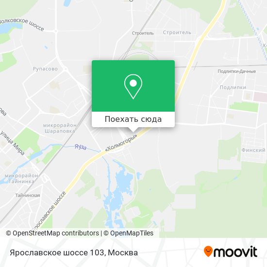 Карта Ярославское шоссе 103