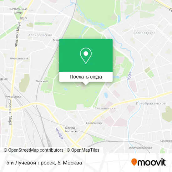 Карта 5-й Лучевой просек, 5