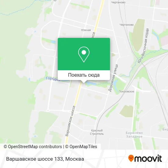Карта Варшавское шоссе 133