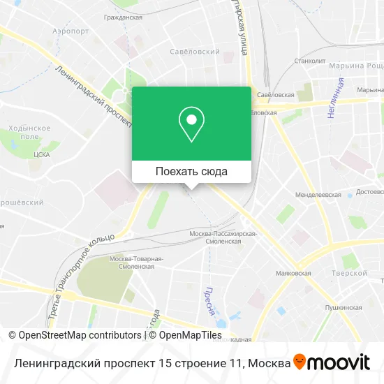 Карта Ленинградский проспект 15 строение 11
