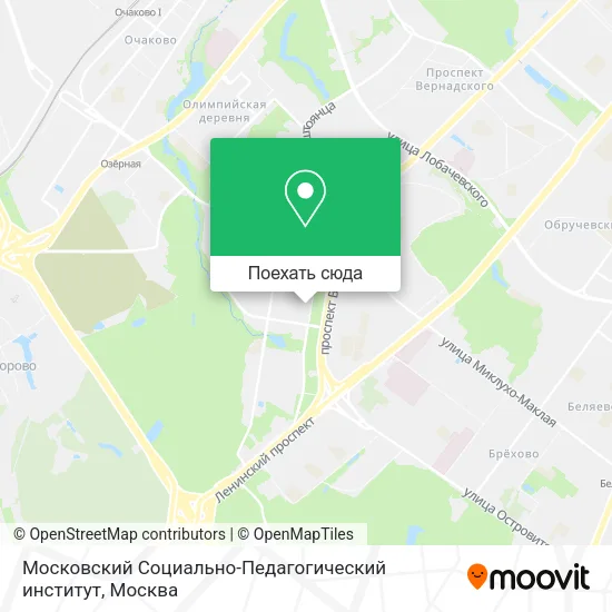 Карта Московский Социально-Педагогический институт