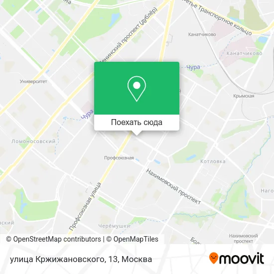 Карта улица Кржижановского, 13
