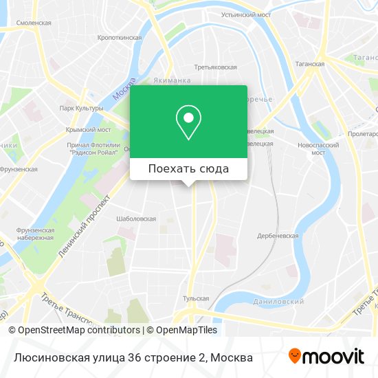 Карта Люсиновская улица 36 строение 2