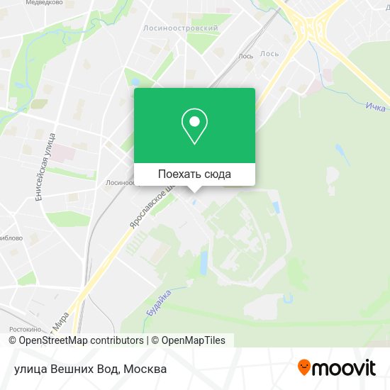 Карта улица Вешних Вод