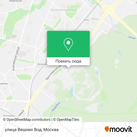 Карта улица Вешних Вод
