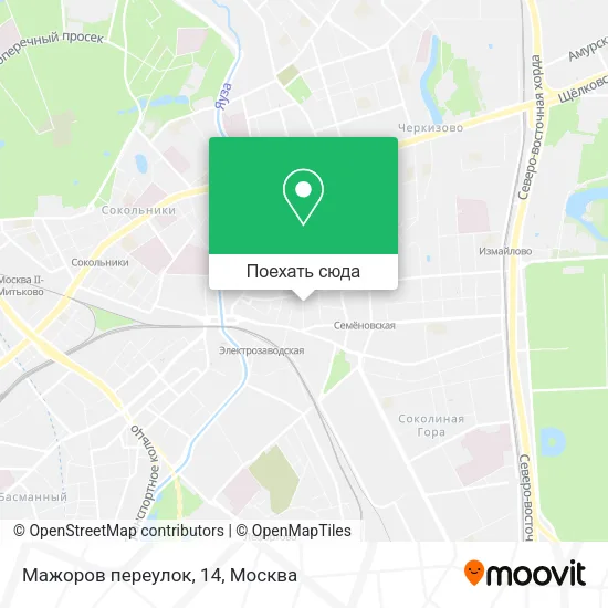 Карта Мажоров переулок, 14