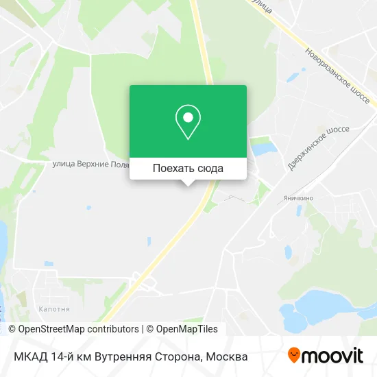 Карта МКАД 14-й км Вутренняя Сторона