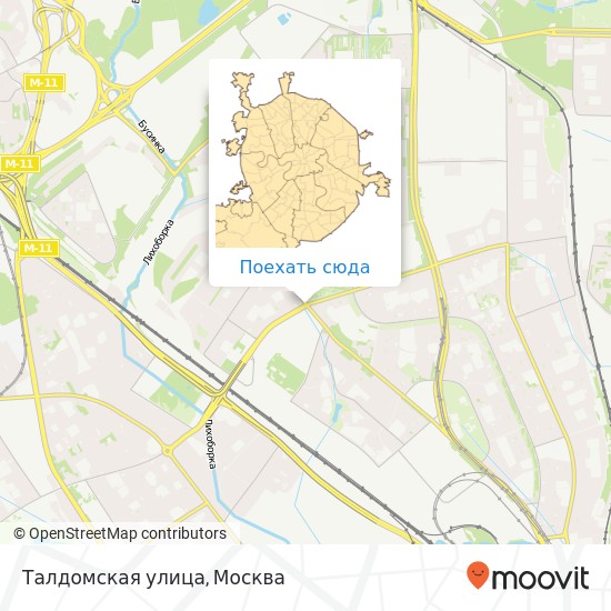 Карта Талдомская улица