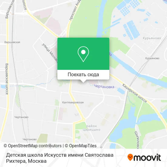 Карта Детская школа Искусств имени Святослава Рихтера