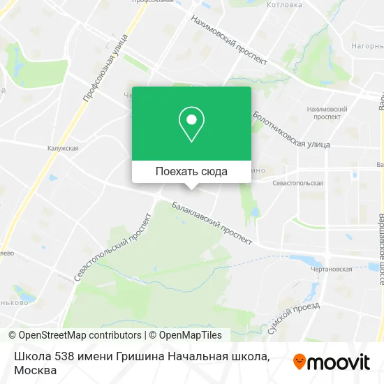 Карта Школа 538 имени Гришина Начальная школа