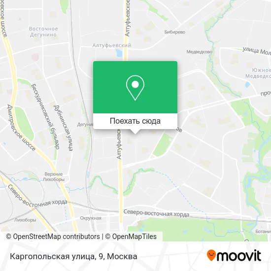 Карта Каргопольская улица, 9