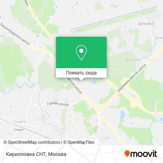 Карта Кирилловка СНТ