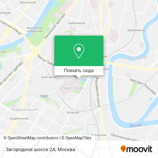 Карта Загородное шоссе 2А