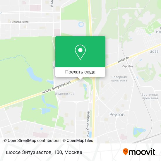 Карта шоссе Энтузиастов, 100