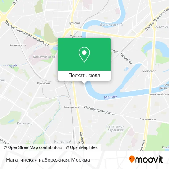 Карта Нагатинская набережная
