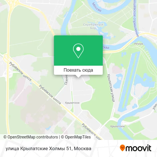 Карта улица Крылатские Холмы 51