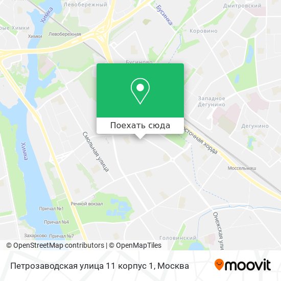 Карта Петрозаводская улица 11 корпус 1