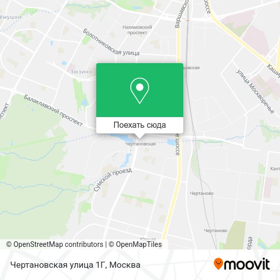 Карта Чертановская улица 1Г