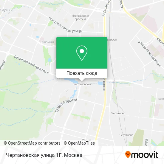 Карта Чертановская улица 1Г
