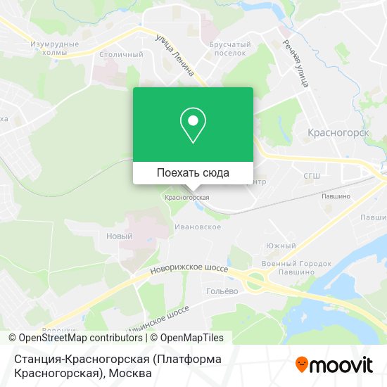 Карта Станция-Красногорская (Платформа Красногорская)