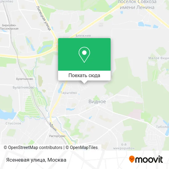 Карта Ясеневая улица