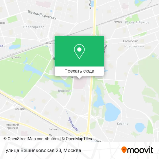 Карта улица Вешняковская 23