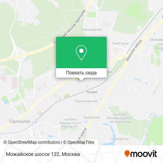 Карта Можайское шоссе 122