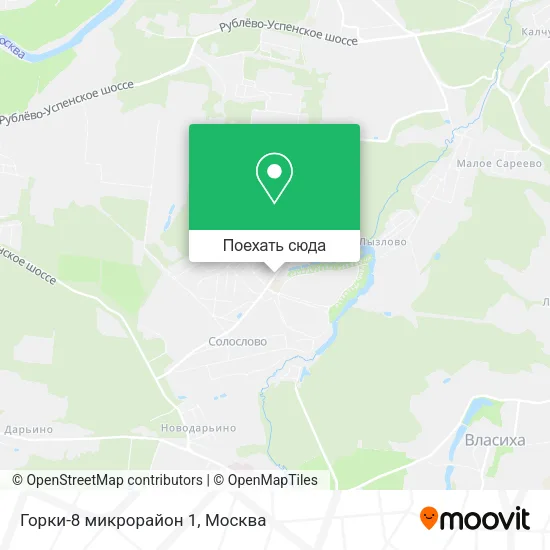 Карта Горки-8 микрорайон 1