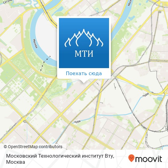 Карта Московский Технологический институт Вту